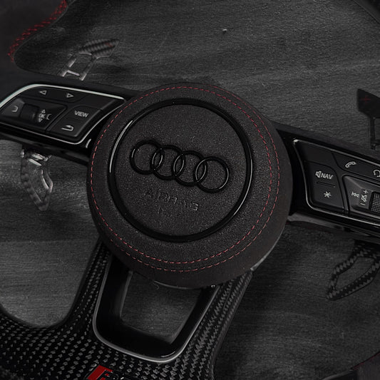 Audi RS B9 Carbon/Alcantara ratt m/ Rød Detaljer