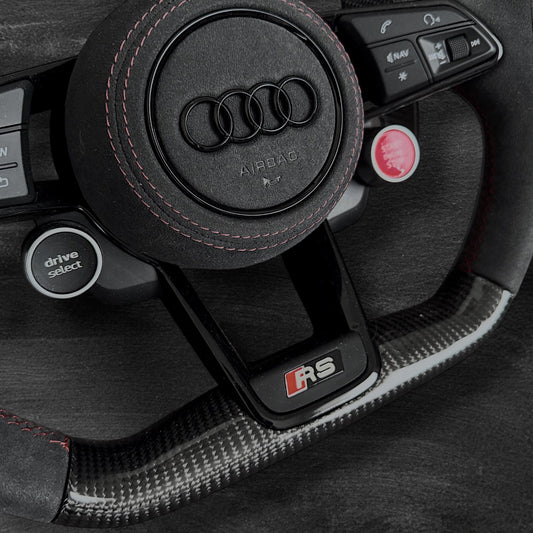 Audi R8 Carbon/Alcantara Ratt m/ RPM Skjerm & Ekstra Knapper