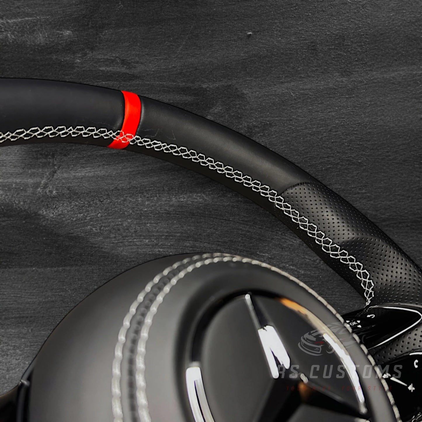 Mercedes AMG Dragonfly Ratt - Nappa Skinn & Perforert Skinn