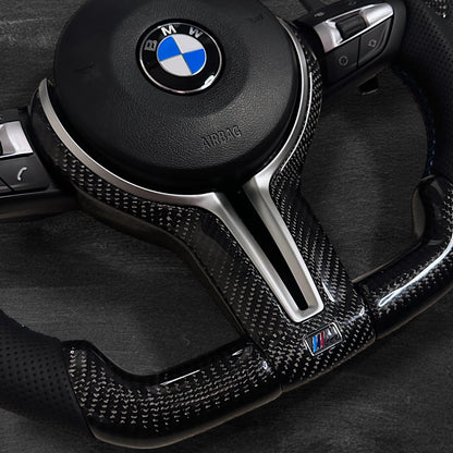 BMW F-Series Steering Wheel - Carbon & Leather w/ LED Display