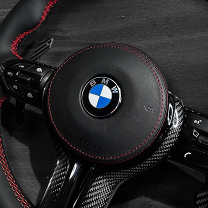BMW F-Serie Ratt - Nappaskinn m/ Carbon Deksel & Skinn Airbag