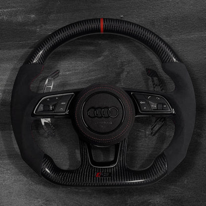 Audi RS B9 Carbon/Alcantara ratt m/ Rød Detaljer