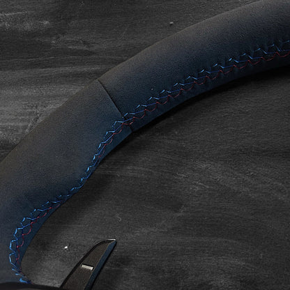 BMW F-Serie Alcantara Ratt m/ Blå Stripe & M-Sømmer