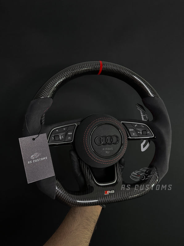 Audi RS B9 Carbon/Alcantara Lenkrad mit roten Details