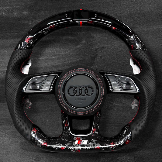 Audi RS B9 Ratt - Forged Carbon & Skinn m/ Farget flak