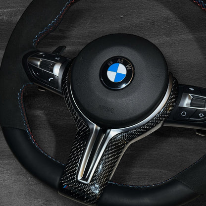 BMW F-Serie Skinn & Alcantara Ratt med Carbon Deksel