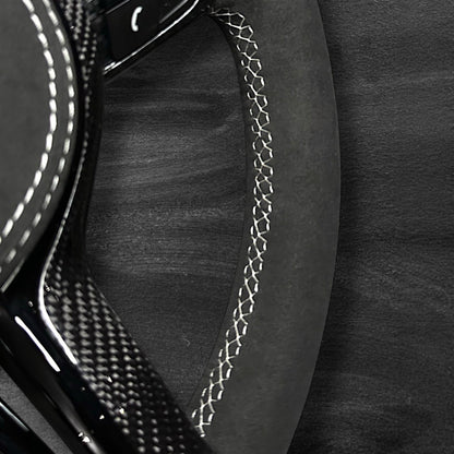 BMW F-Serie Ratt - Alcantara m/ Carbon Deksel & Alcantara Airbag
