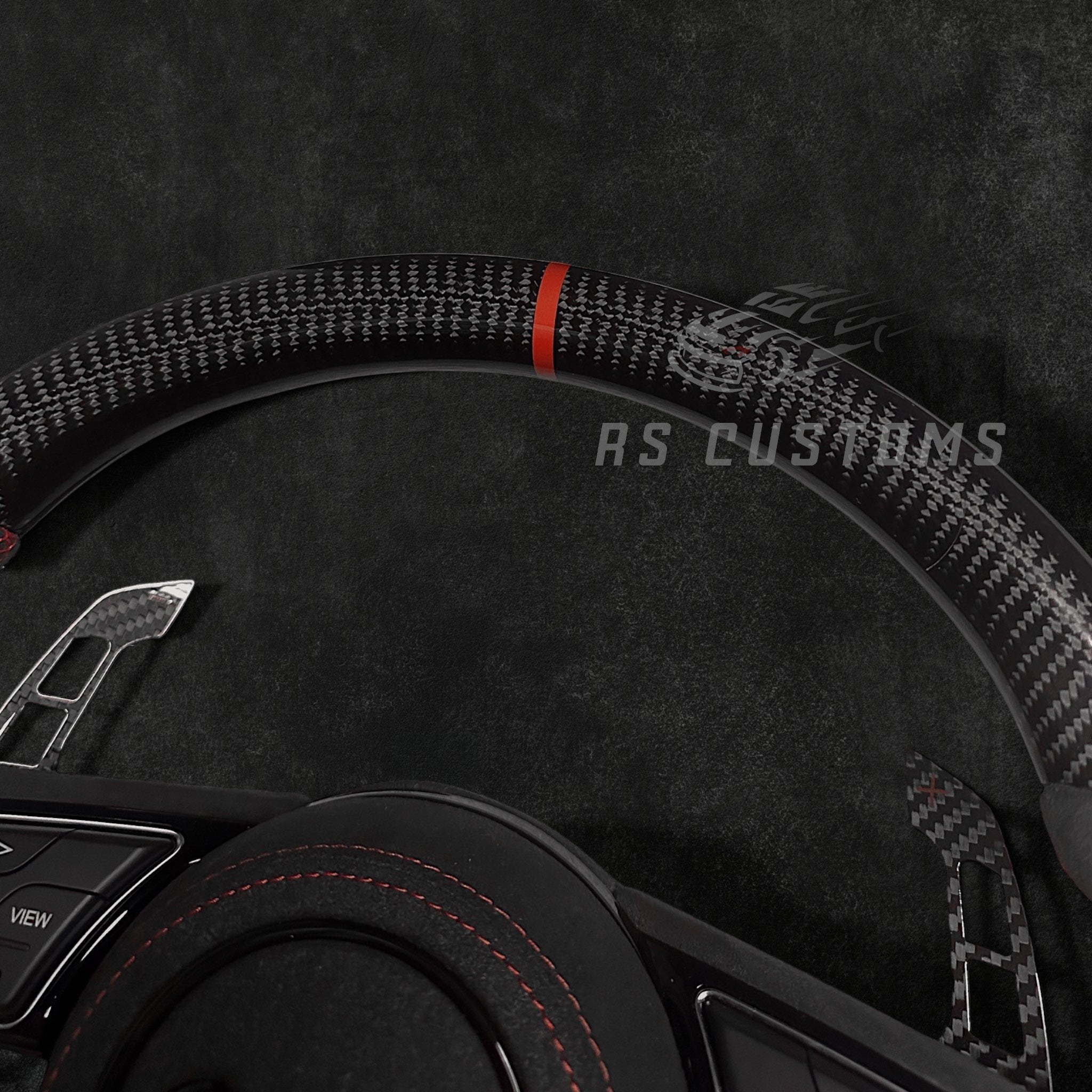 Audi RS B9 Carbon/Alcantara Lenkrad mit roten Details