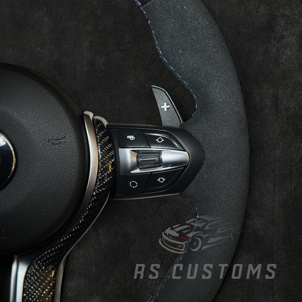 BMW F-Serie Skinn & Alcantara Ratt med Carbon Deksel
