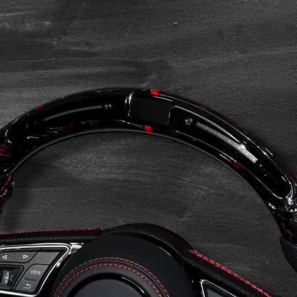 Audi RS B9 Ratt - Forged Carbon & Skinn m/ Farget flak