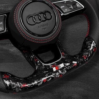 Audi RS B9 Ratt - Forged Carbon & Skinn m/ Farget flak