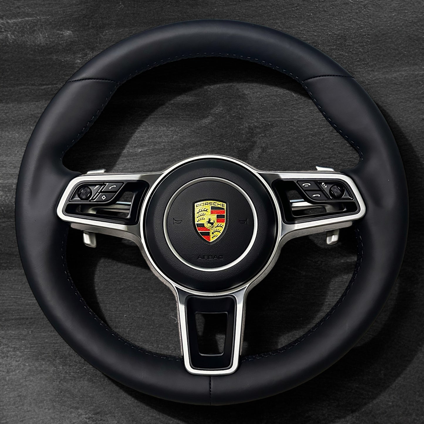 Porsche 2015-2023 Leather Steering Wheel - OEM Look