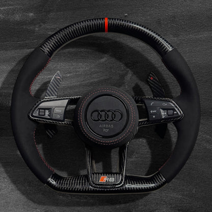 Audi R8 / TT Ratt - Carbon & Alcantara m/ Carbon Deksel