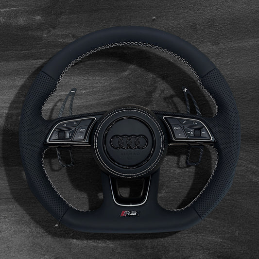 Audi RS B9 Perforated Leather Flat Bottom Steering Wheel
