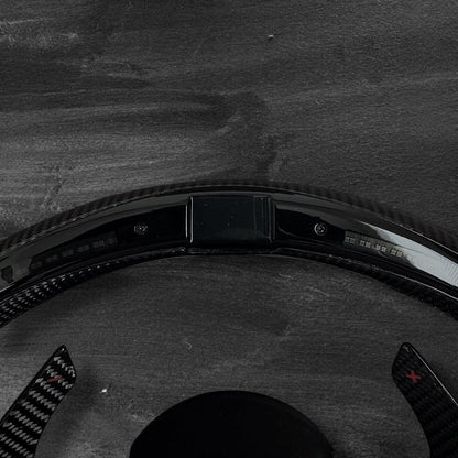 Audi R8 Carbon/Alcantara Ratt m/ RPM Skjerm & Sorte Detaljer