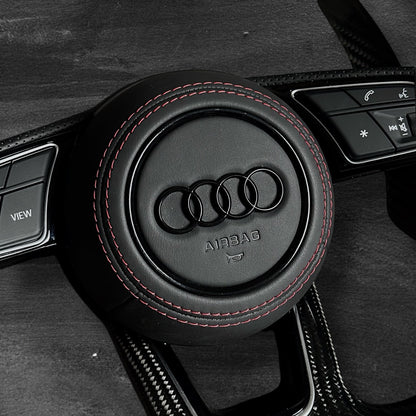 Audi RS B9 Carbon/Skinn ratt m/ Rød Detaljer