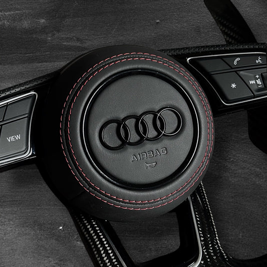 Audi RS B9 Carbon/Skinn ratt m/ Rød Detaljer