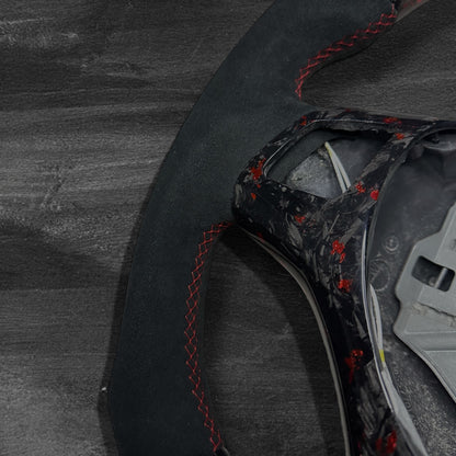 BMW E-Serie Ratt - Forged Carbon med flakes & Alcantara m/ LED Display