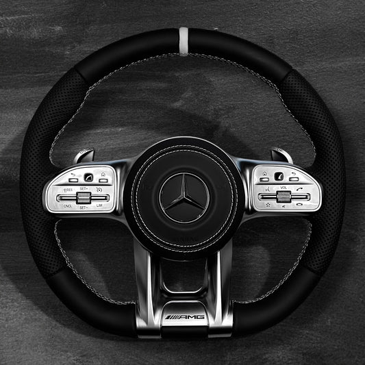 Mercedes-Benz AMG Ratt - Skinn m/ Skinn Airbag & Kromme Detaljer