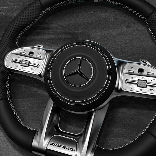 Mercedes-Benz AMG Ratt - Skinn m/ Skinn Airbag & Kromme Detaljer