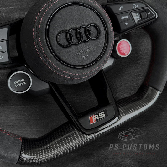 Audi R8 Carbon/Alcantara Ratt m/ RPM Skjerm & Ekstra Knapper
