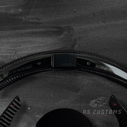 Audi R8 Carbon/Alcantara Ratt m/ RPM Skjerm & Sorte Detaljer