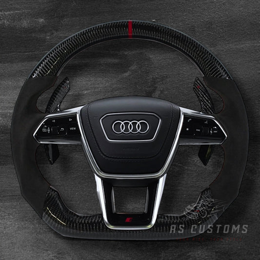 Audi RS C8 Carbon/Alcantara Ratt m/ Rød Detaljer