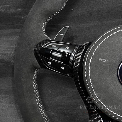 BMW F-Serie Ratt - Alcantara m/ Carbon Deksel & Alcantara Airbag