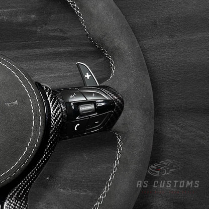 BMW F-Serie Ratt - Alcantara m/ Carbon Deksel & Alcantara Airbag