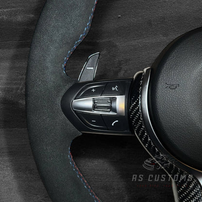 BMW F-Serie Skinn & Alcantara Ratt med Carbon Deksel
