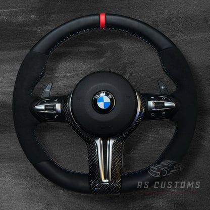 BMW F-Serie Skinn & Alcantara Ratt med Carbon Deksel