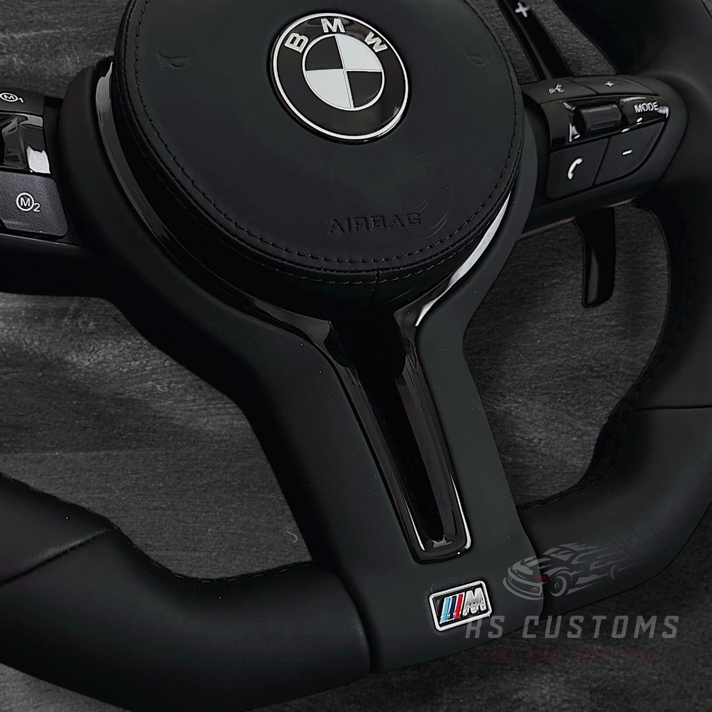 BMW F-Serie Skinn Ratt m/ Hel-Sorte Detaljer