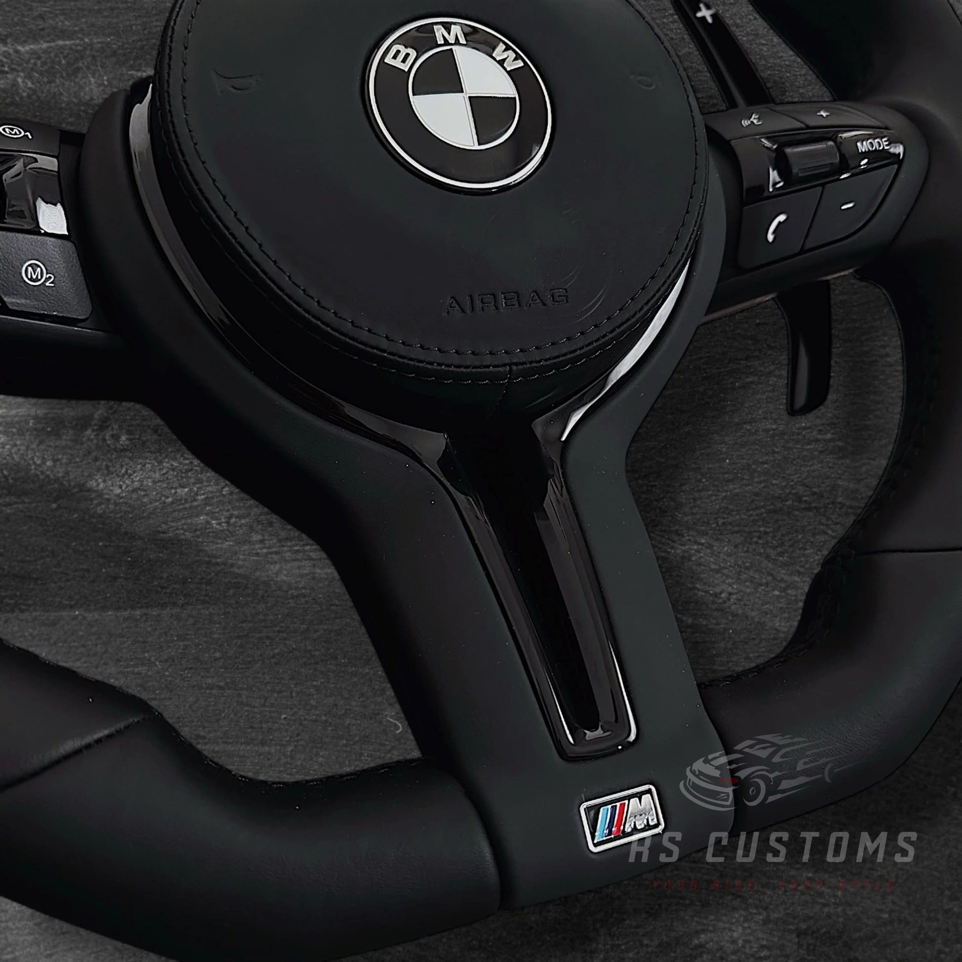 BMW F-Serie Skinn Ratt m/ Hel-Sorte Detaljer