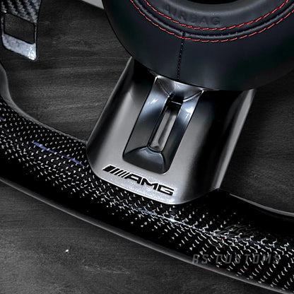 Mercedes AMG Dragonfly Ratt - Carbon & Perforert Skinn m/ LED Skjerm