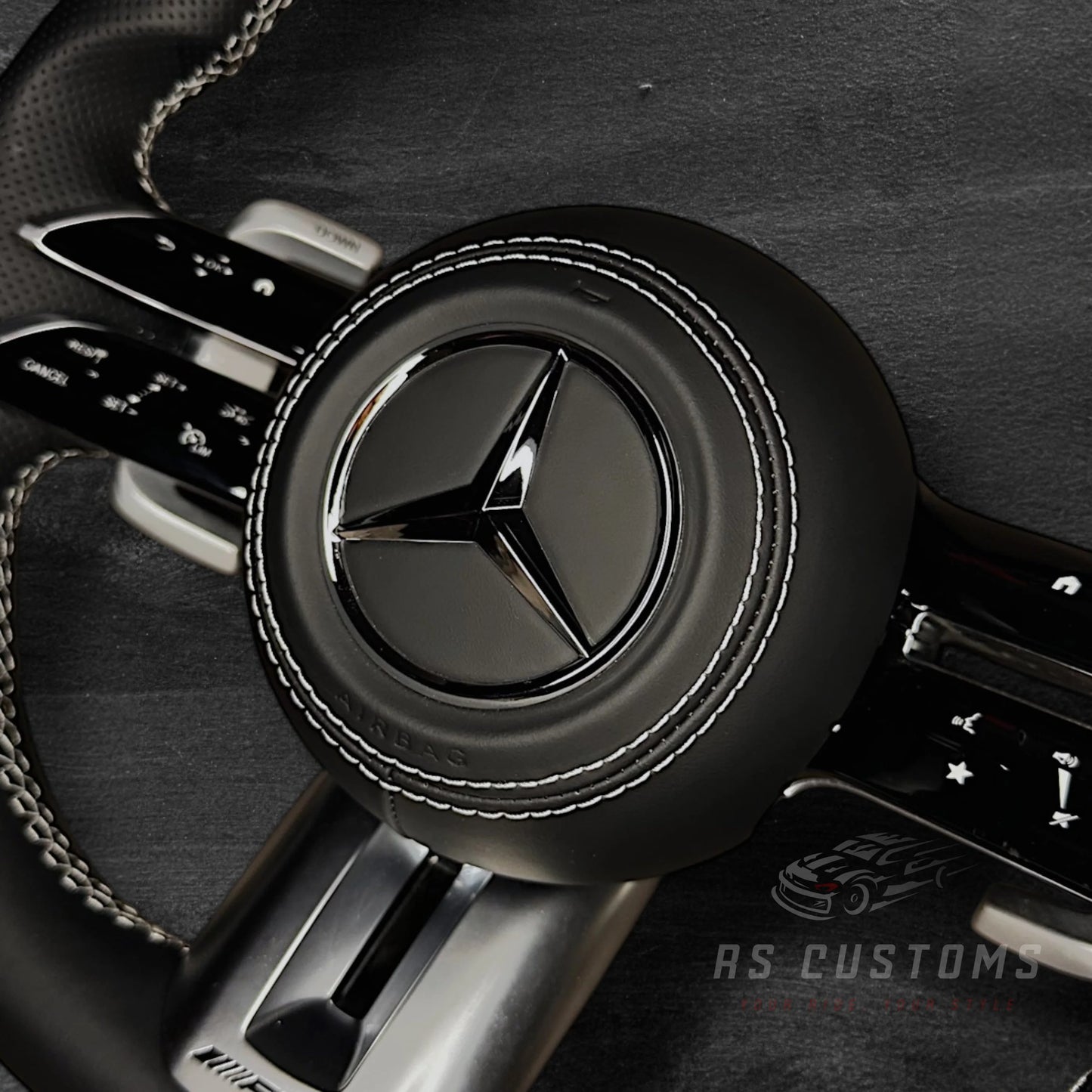 Mercedes AMG Dragonfly Ratt - Nappa Skinn & Perforert Skinn