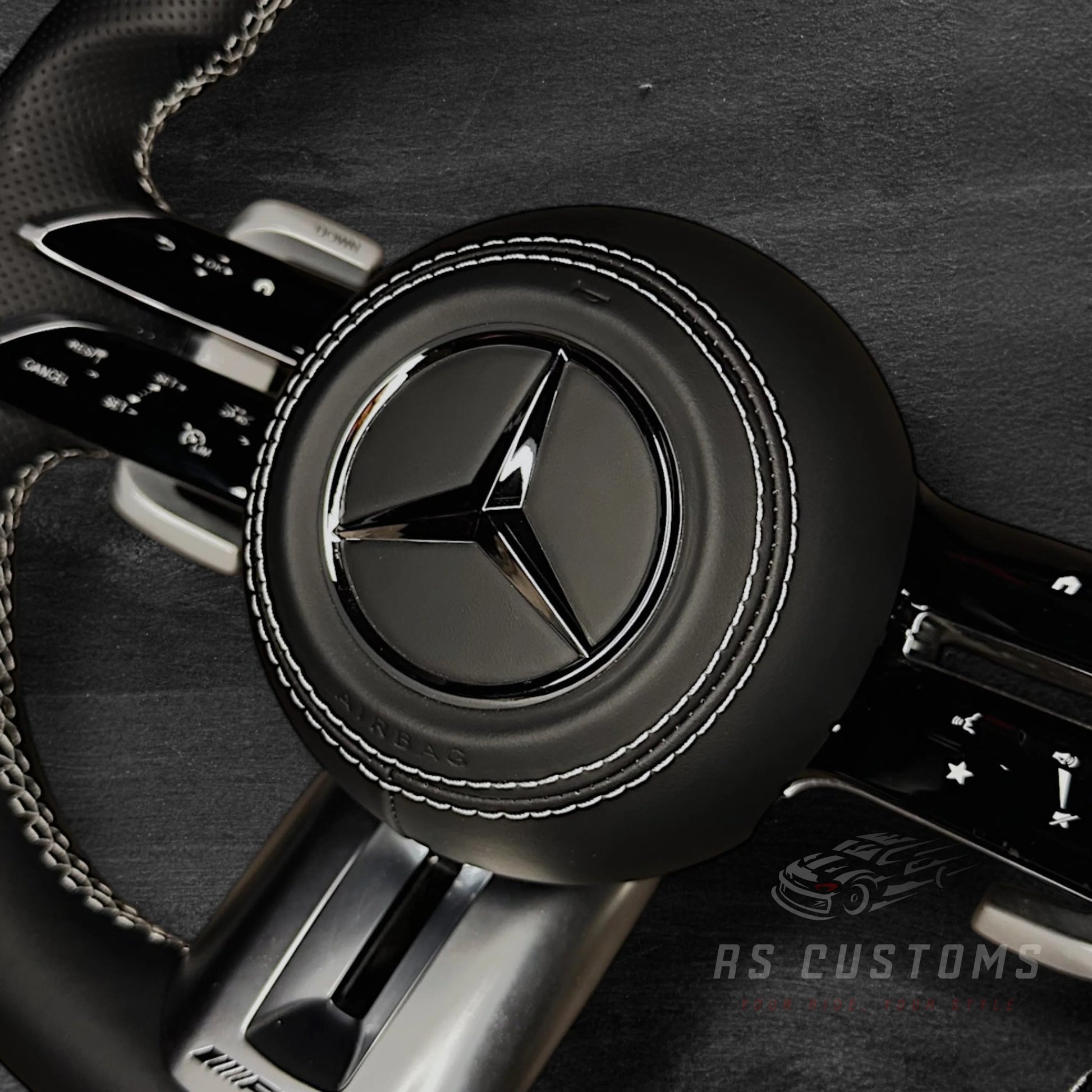 Mercedes AMG Dragonfly Ratt - Nappa Skinn & Perforert Skinn