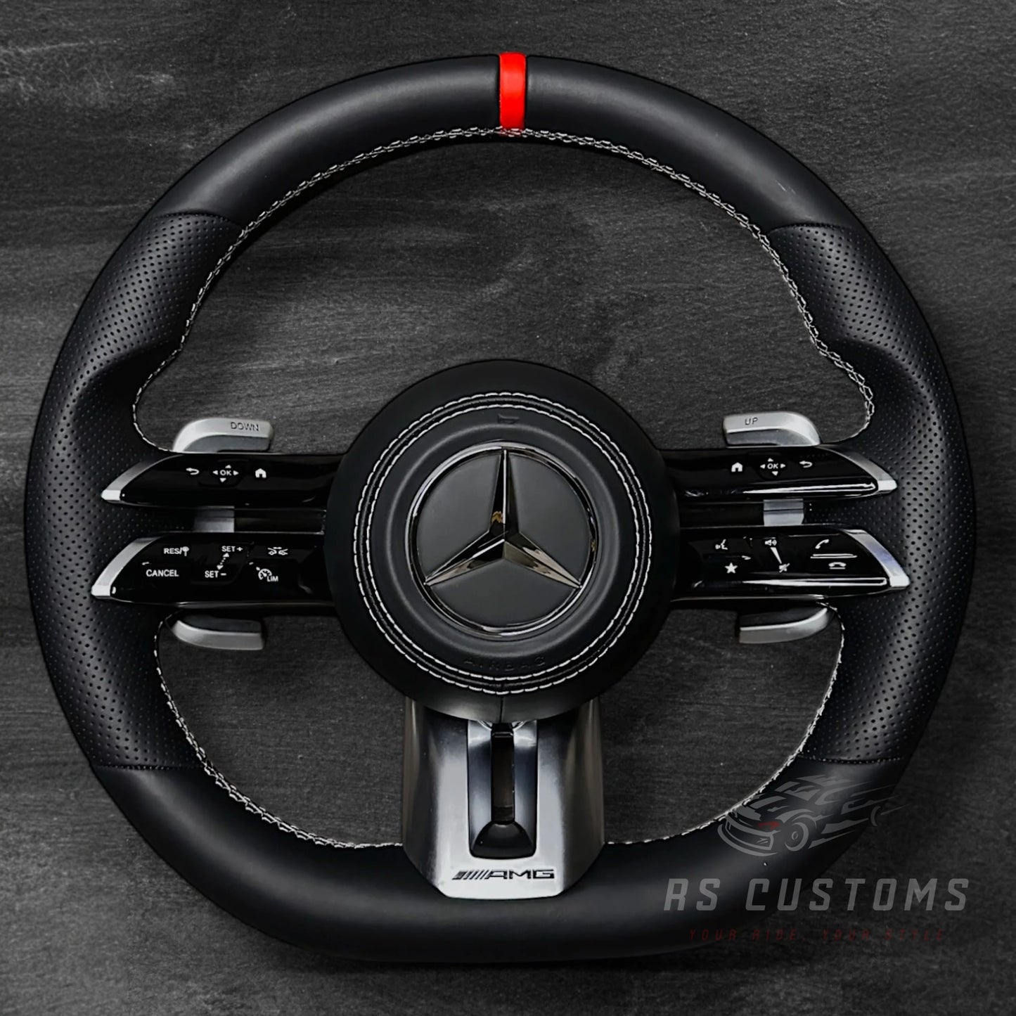 Mercedes AMG Dragonfly Ratt - Nappa Skinn & Perforert Skinn