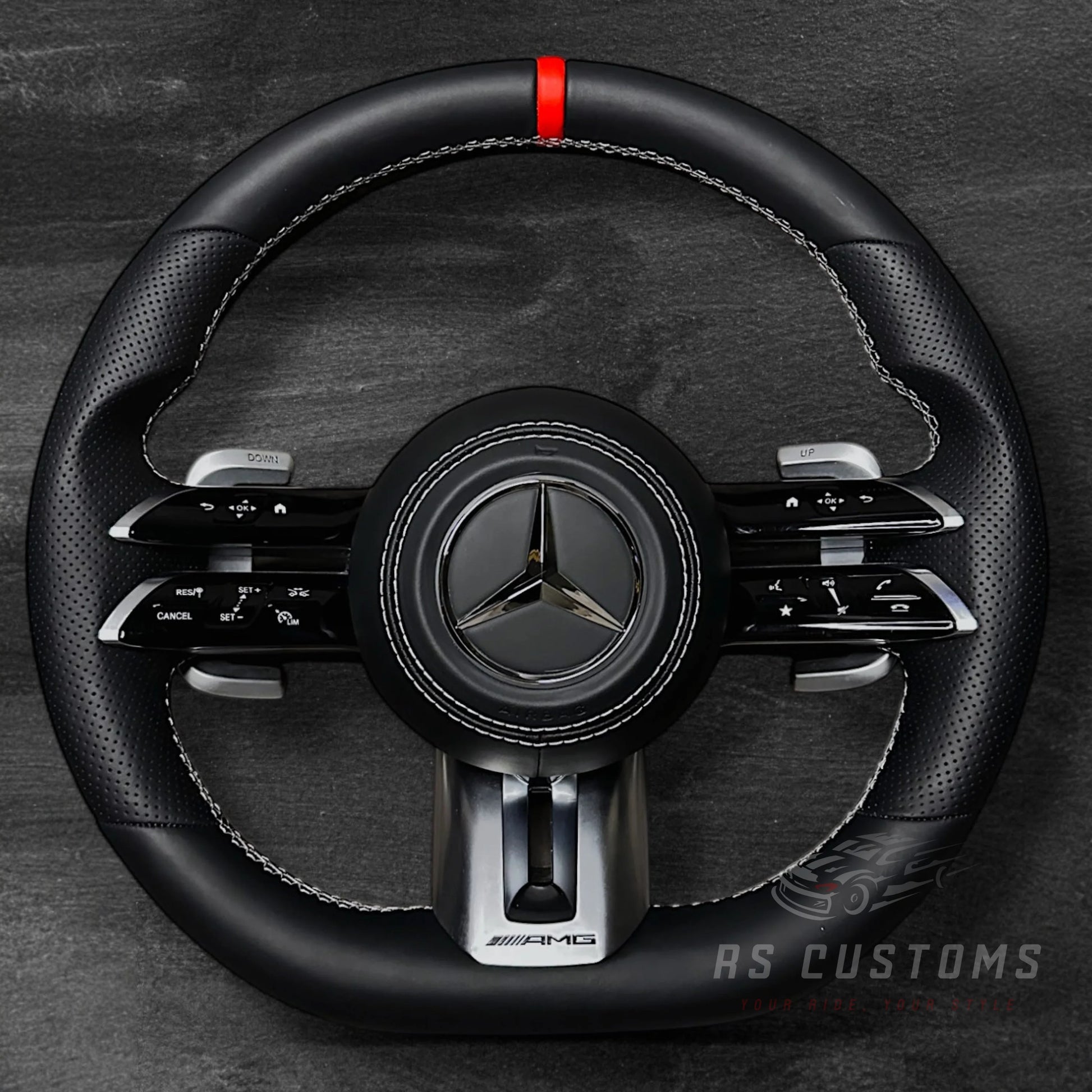 Mercedes AMG Dragonfly Ratt - Nappa Skinn & Perforert Skinn