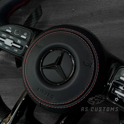 Mercedes AMG Ratt - Carbon & Perforert Skinn m/ LED Display