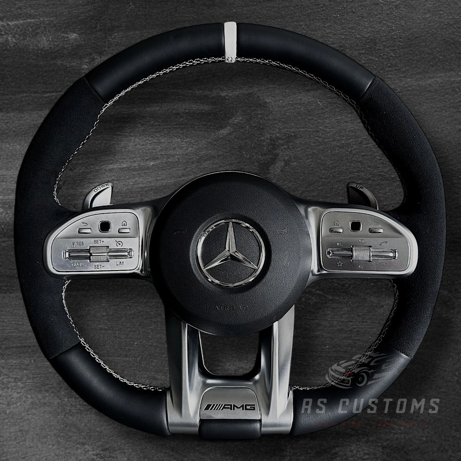 Mercedes AMG Ratt - Skinn & Alcantara