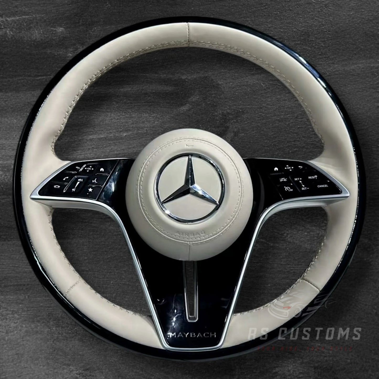 Mercedes Maybach Ratt - Nappa Skinn & Sort Finish