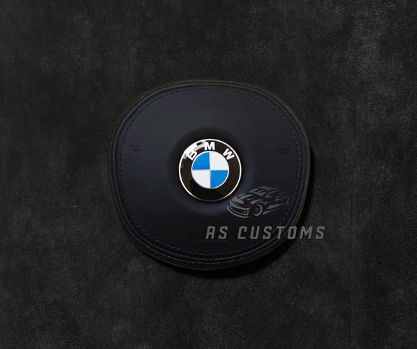 RS Customs BMW G-Series custom airbag cover for G20, G80, G82, G05, G07, G90 and other BMW G-Series models with leather, Alcantara, custom stitching and carbon fiber options.