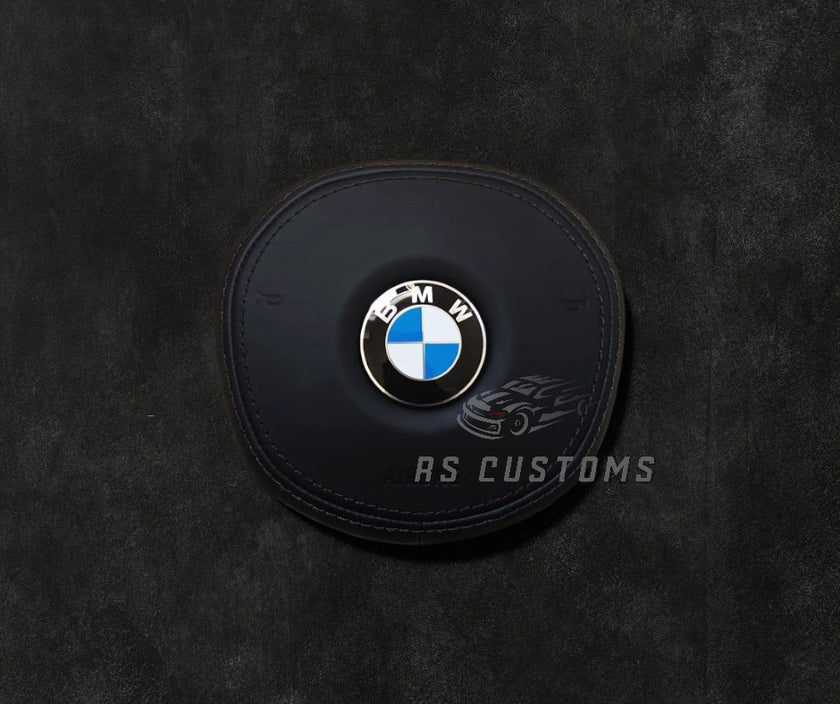 RS Customs BMW G-Series custom airbag cover for G20, G80, G82, G05, G07, G90 and other BMW G-Series models with leather, Alcantara, custom stitching and carbon fiber options.