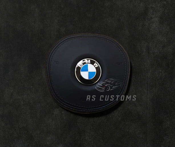 RS Customs BMW G-Series custom airbag cover for G20, G80, G82, G05, G07, G90 and other BMW G-Series models with leather, Alcantara, custom stitching and carbon fiber options.