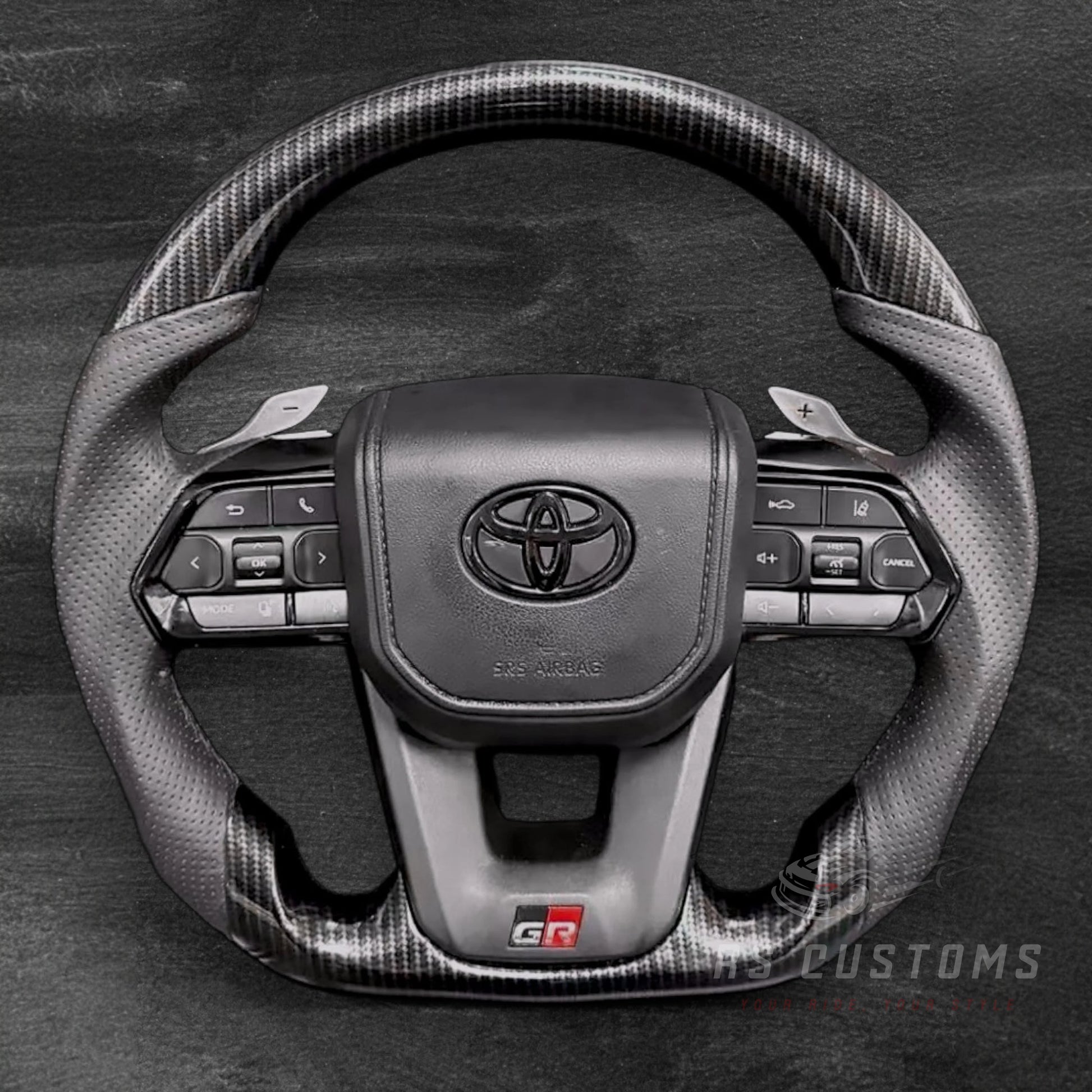 TOYOTA Supra MK5 Carbon / Perforert Skinn Ratt