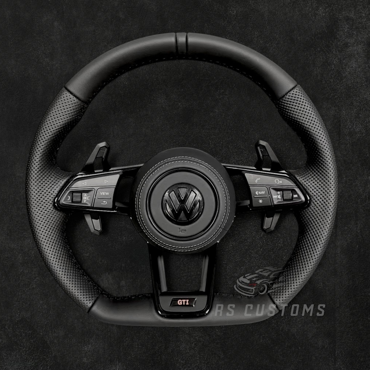 VOLKSWAGEN RS Style All-Black Skinn ratt